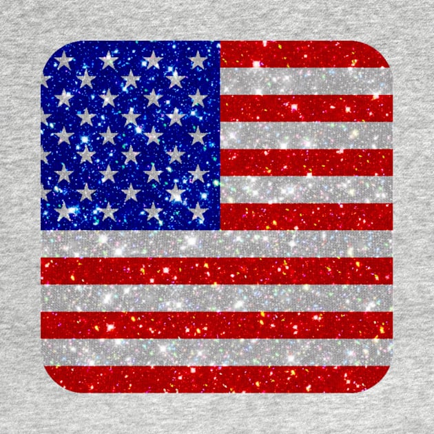 American Flag Glitter Sticker by anacarminda